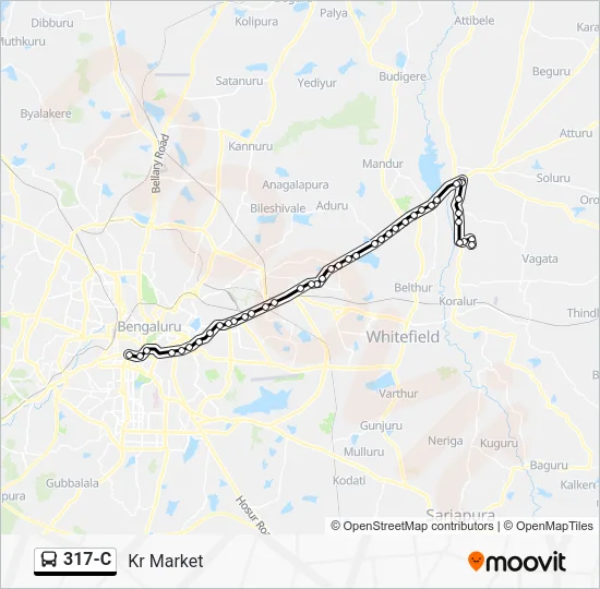 317-C Bus Line Map