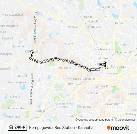 240-R Bus Line Map
