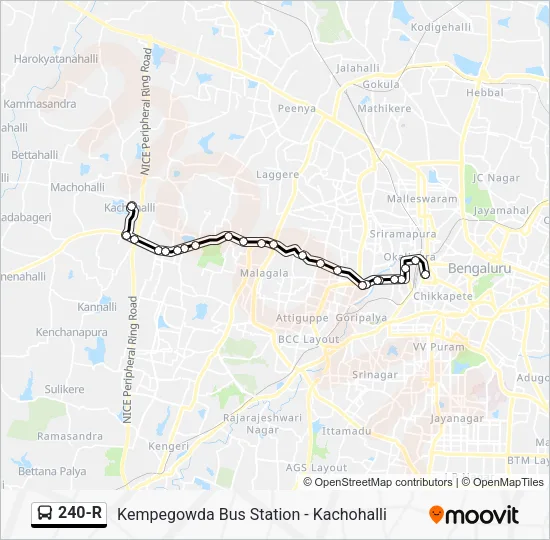 240-R Bus Line Map
