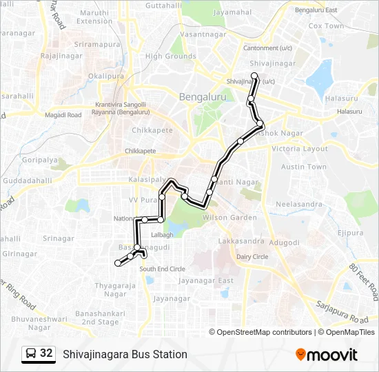 32 Bus Line Map