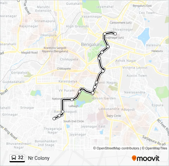 32 Bus Line Map