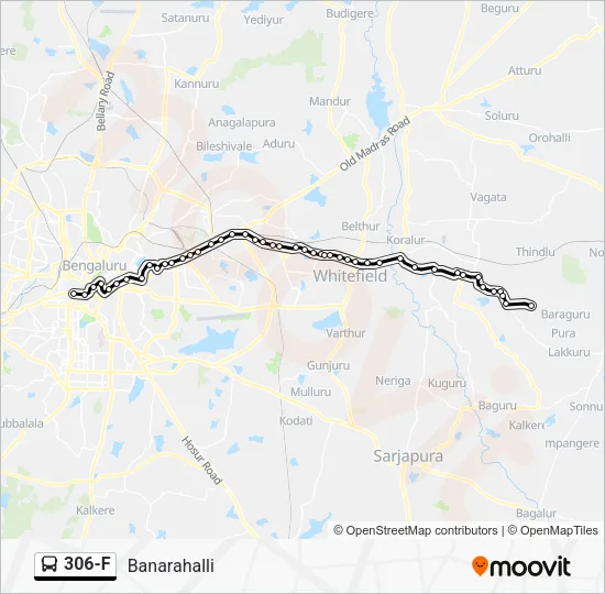 306-F Bus Line Map