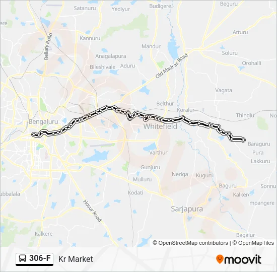 306-F Bus Line Map