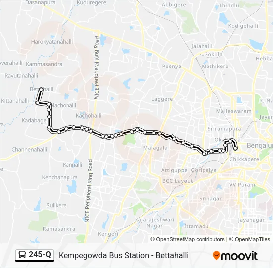 245-Q Bus Line Map