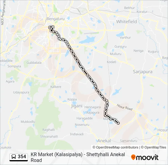 354 Bus Line Map