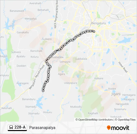 228-A Bus Line Map