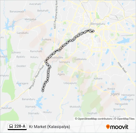 228-A Bus Line Map