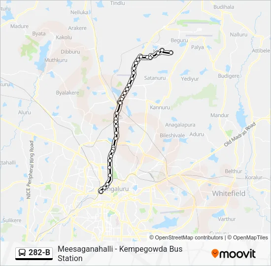 282-B Bus Line Map