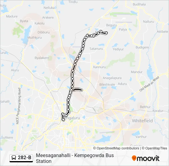 282-B Bus Line Map