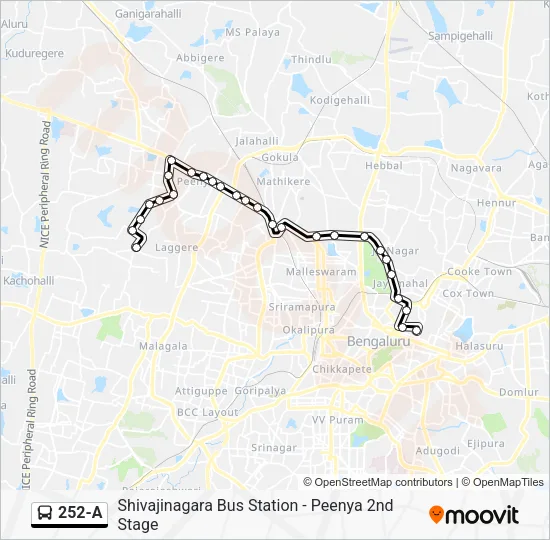 252-A Bus Line Map