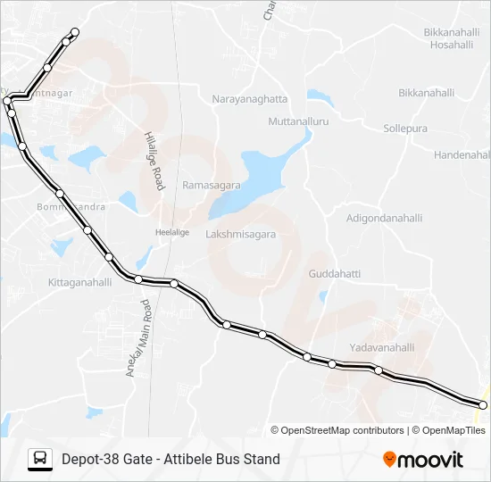 360 D38G-ATB Bus Line Map