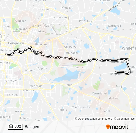 332 Bus Line Map