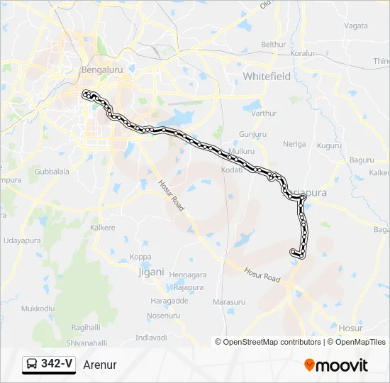 342-V Bus Line Map