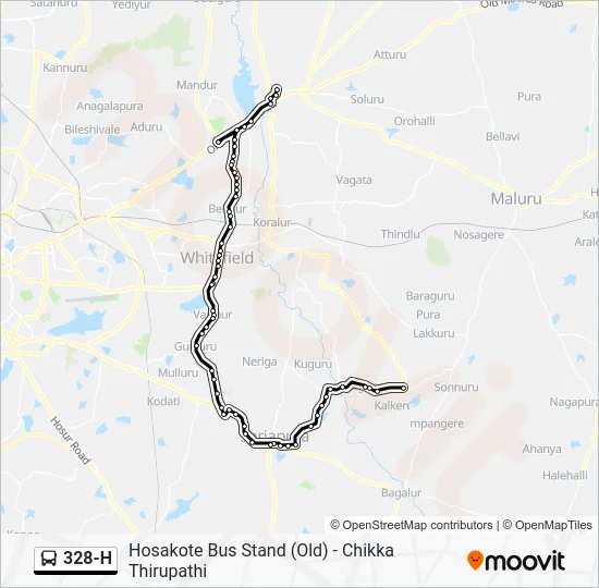 328-H Bus Line Map