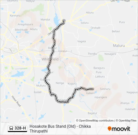 328-H Bus Line Map