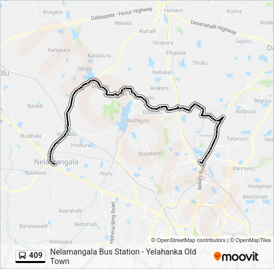 409 Bus Line Map