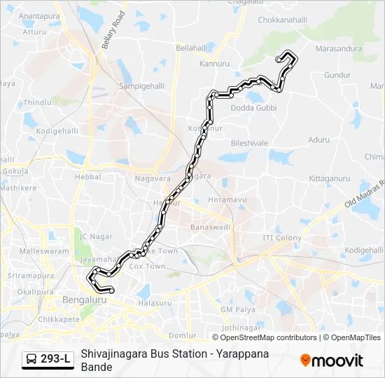 293-L Bus Line Map