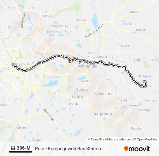 306-M Bus Line Map