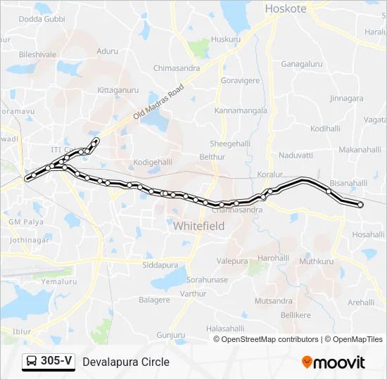 305-V Bus Line Map