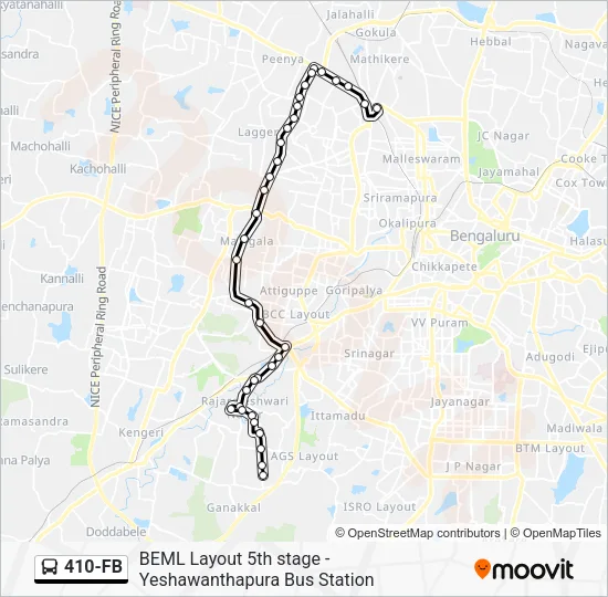 410-FB Bus Line Map