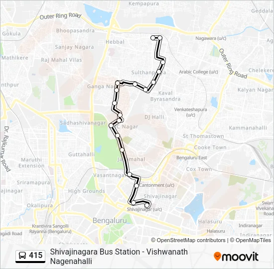 415 Bus Line Map
