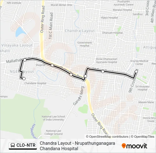CLO-NTR Bus Line Map
