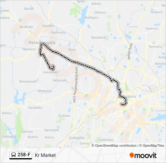 258-F Bus Line Map