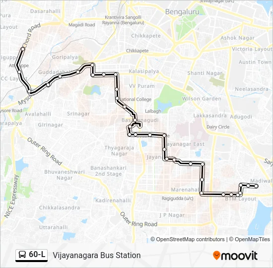 60-L Bus Line Map