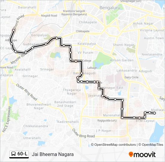 60-L Bus Line Map