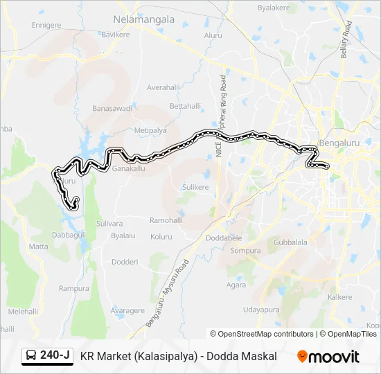 240-J Bus Line Map