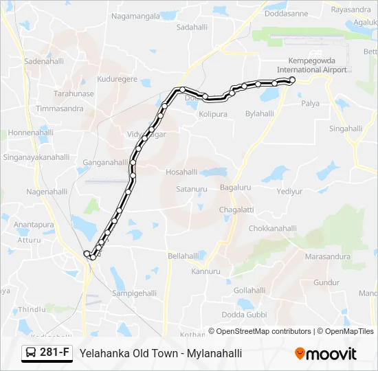 281-F Bus Line Map