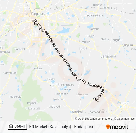 360-H Bus Line Map