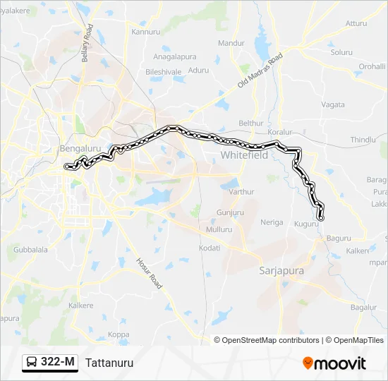 322-M Bus Line Map