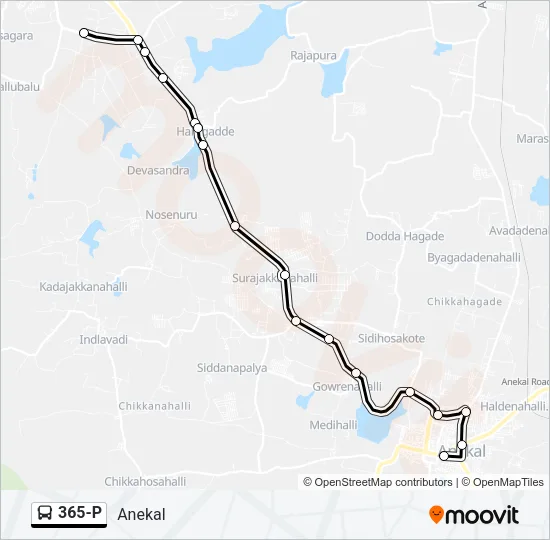 365-P Bus Line Map