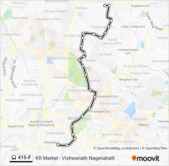 415-F Bus Line Map