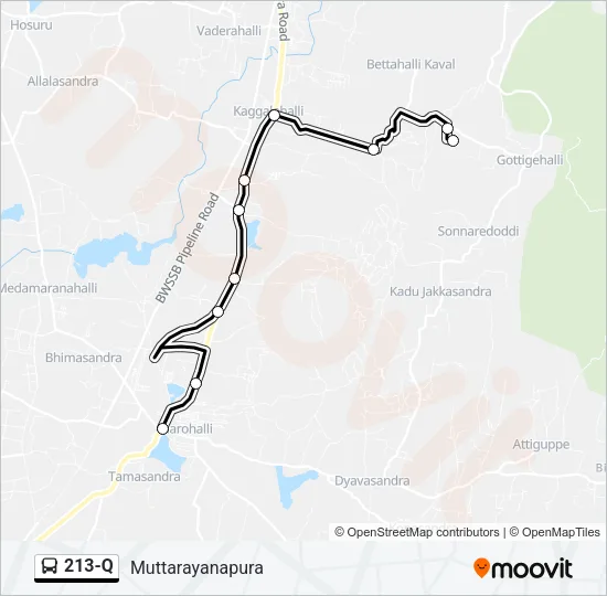 213-Q Bus Line Map