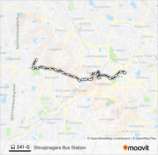 241-Q Bus Line Map