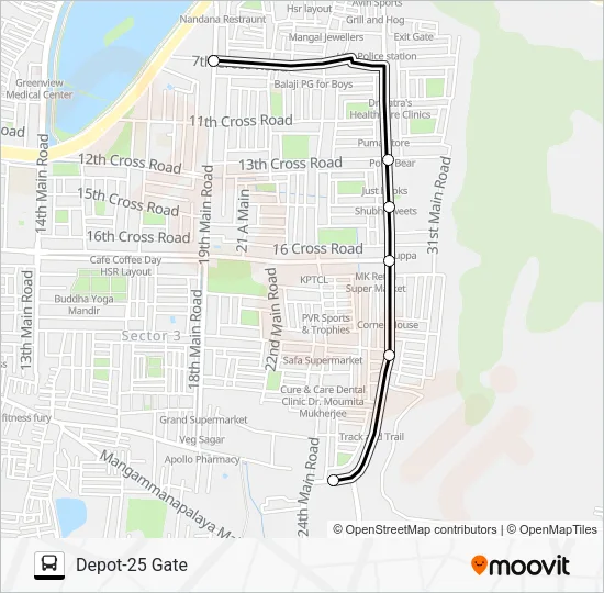 D25G-HSRKEB Bus Line Map