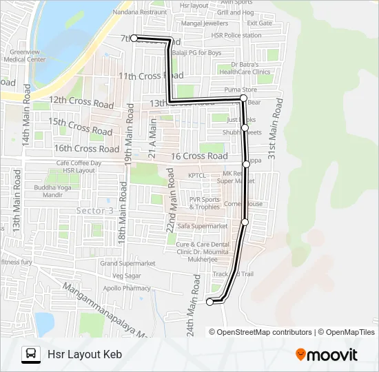 D25G-HSRKEB Bus Line Map