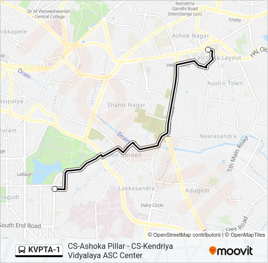 KVPTA-1 Bus Line Map