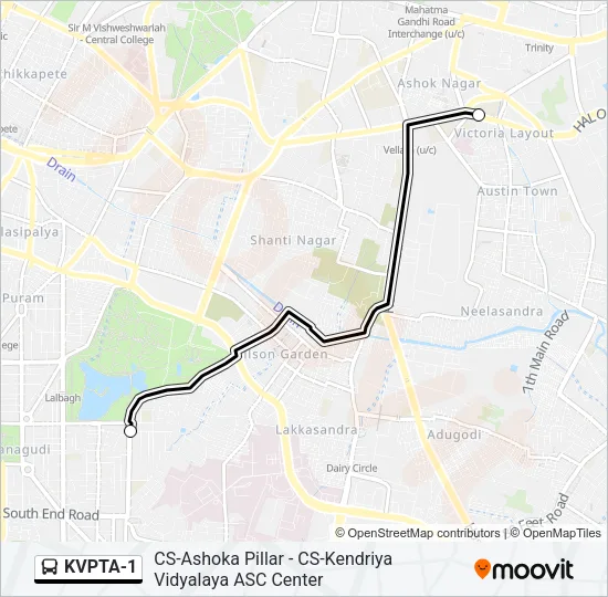 KVPTA-1 Bus Line Map