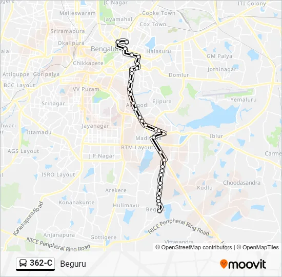 362-C Bus Line Map