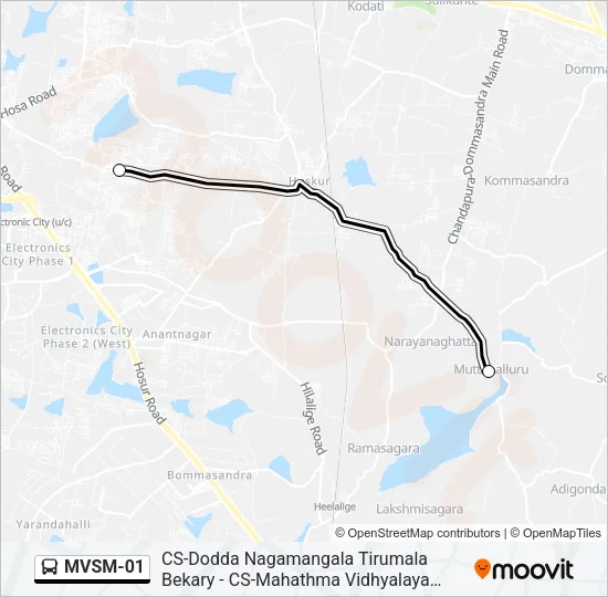 MVSM-01 Bus Line Map