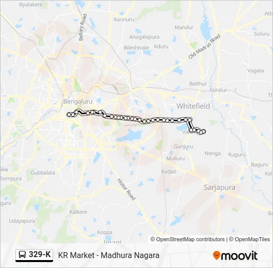 329-K Bus Line Map