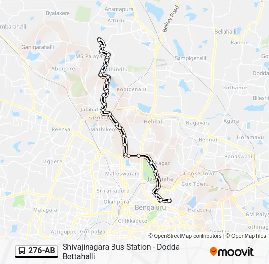 276-AB Bus Line Map