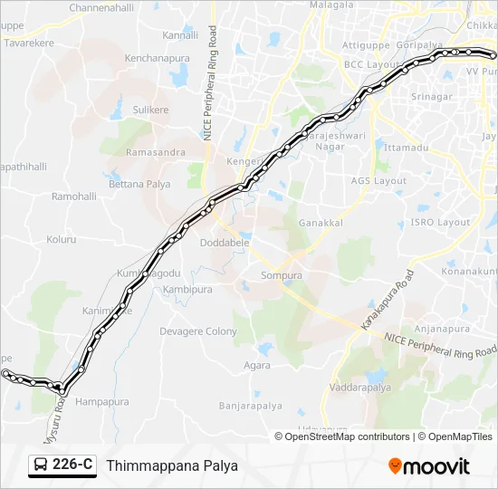 226-C Bus Line Map