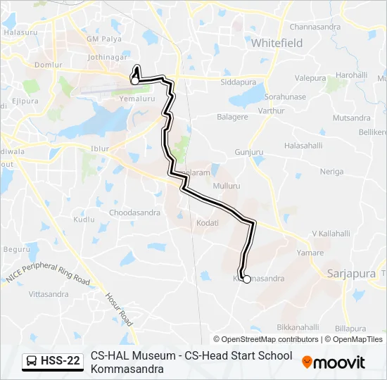 HSS-22 Bus Line Map