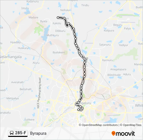 285-F Bus Line Map