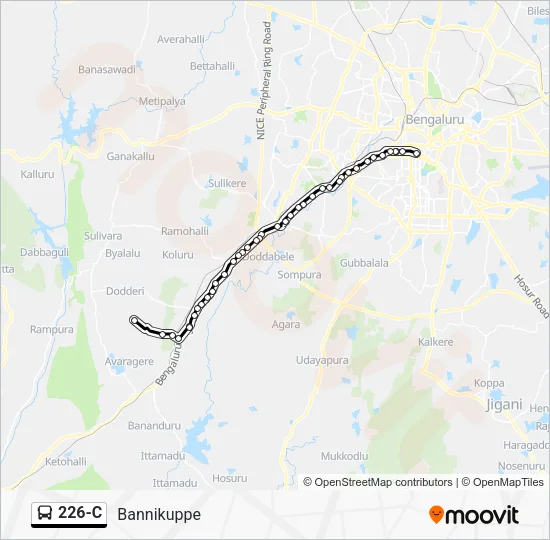 226-C Bus Line Map