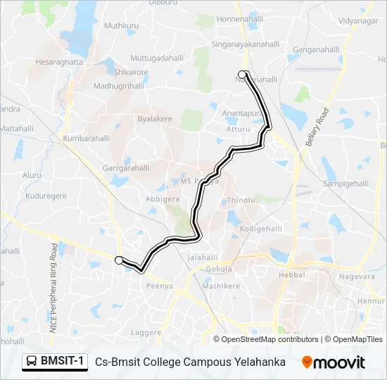 BMSIT-1 Bus Line Map